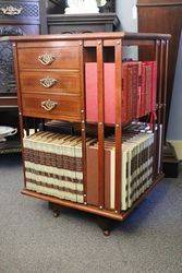 Mahogany Revolving Bookcase With Fine Quality Inlay  