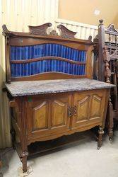 Marble Top Washstand with Blue Tiles inserts