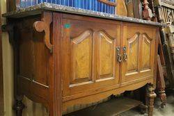 Marble Top Washstand with Blue Tiles inserts