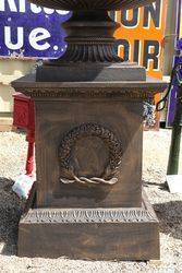 Massive Toulouse Cast Iron Urn And Base