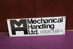 Mechanical Handling Ltd Enamel Advertising Sign 