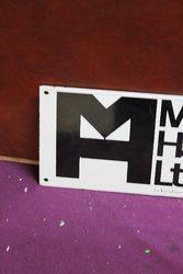 Mechanical Handling Ltd Enamel Advertising Sign 