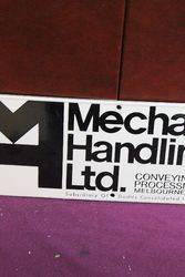 Mechanical Handling Ltd Enamel Advertising Sign 