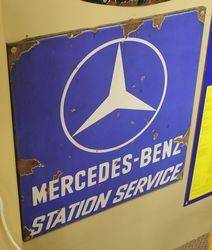 Mercedes Benz Station Service Enamel Sign
