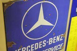 Mercedes Benz Station Service Enamel Sign