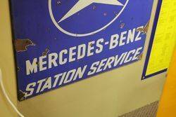 Mercedes Benz Station Service Enamel Sign
