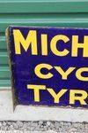 Michelin Cycle Tyres Post Mount Enamel Sign