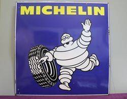 Michelin Double Sided Enamel Advertising Sign  