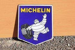 Michelin Enamel Advertising Shield Sign