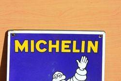 Michelin Enamel Advertising Shield Sign