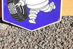 Michelin Enamel Advertising Shield Sign