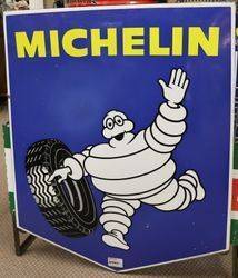 Michelin Shield Enamel Advertising Sign 