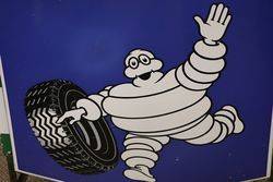 Michelin Shield Enamel Advertising Sign 