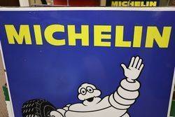 Michelin Shield Enamel Advertising Sign 