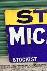Michelin Stock Enamel Advertising Sign
