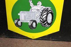 Michelin Tractor Shield Enamel Sign