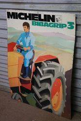 Michelin Tractor Tyre Bibagrip 3 Tin Pictorial Advertising Sign 