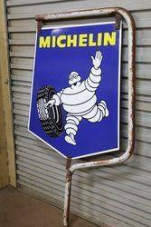 Michelin Tyre Double Sided Metal Mounted Advertising Sign 