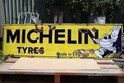 Michelin Tyres Enamel Advertising Sign 