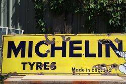 Michelin Tyres Enamel Advertising Sign 