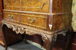 Mid C20th Burr Walnut Drinks Cabinet