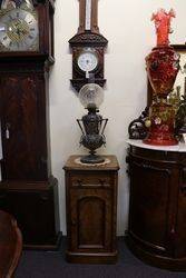 Mid Victorian Burr Walnut Single Door+ Single Drawer Cabinet 