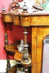 Mid Victorian Burr Walnut WotNot Cabinet