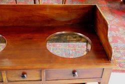 Mid Victorian Mahogany Double Washstand