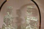 Mid Victorian Quality 4 Bottle Tantalus On Silver Plated Stand C1860