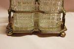 Mid Victorian Quality 4 Bottle Tantalus On Silver Plated Stand C1860