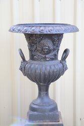 Milano Cast Iron Urn and Crested Base