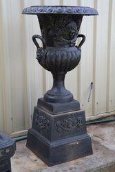 Milano Cast Iron Urn and Crested Base