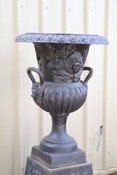 Milano Cast Iron Urn and Crested Base