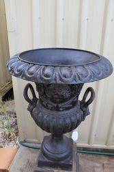 Milano Cast Iron Urn and Crested Base