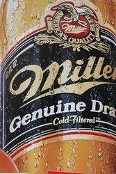 Miller Brewing Tin Advertising Sign 