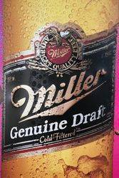 Miller Brewing Tin Advertising Sign 