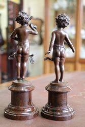 Miniature Pair Of French Bronzes    