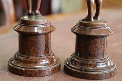 Miniature Pair Of French Bronzes    