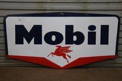 Mobil Double Sided Enamel Advertising Sign 