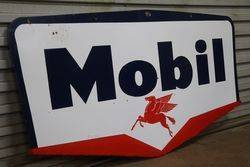 Mobil Double Sided Enamel Advertising Sign 