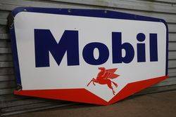 Mobil Double Sided Enamel Advertising Sign   