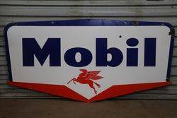 Mobil Double Sided Enamel Advertising Sign   