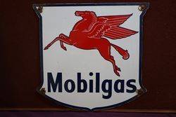 Mobilgas Enamel Advertising Sign 