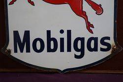 Mobilgas Enamel Advertising Sign 