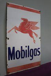 Mobilgas Enamel Advertising Sign 