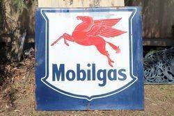 Mobilgas Enamel Advertising Sign 