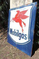 Mobilgas Enamel Advertising Sign 