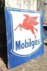 Mobilgas Enamel Advertising Sign 