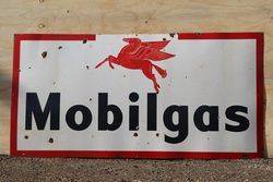 Mobilgas Enamel Advertising Sign Vacuum Oil Company 