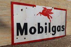 Mobilgas Enamel Advertising Sign Vacuum Oil Company 